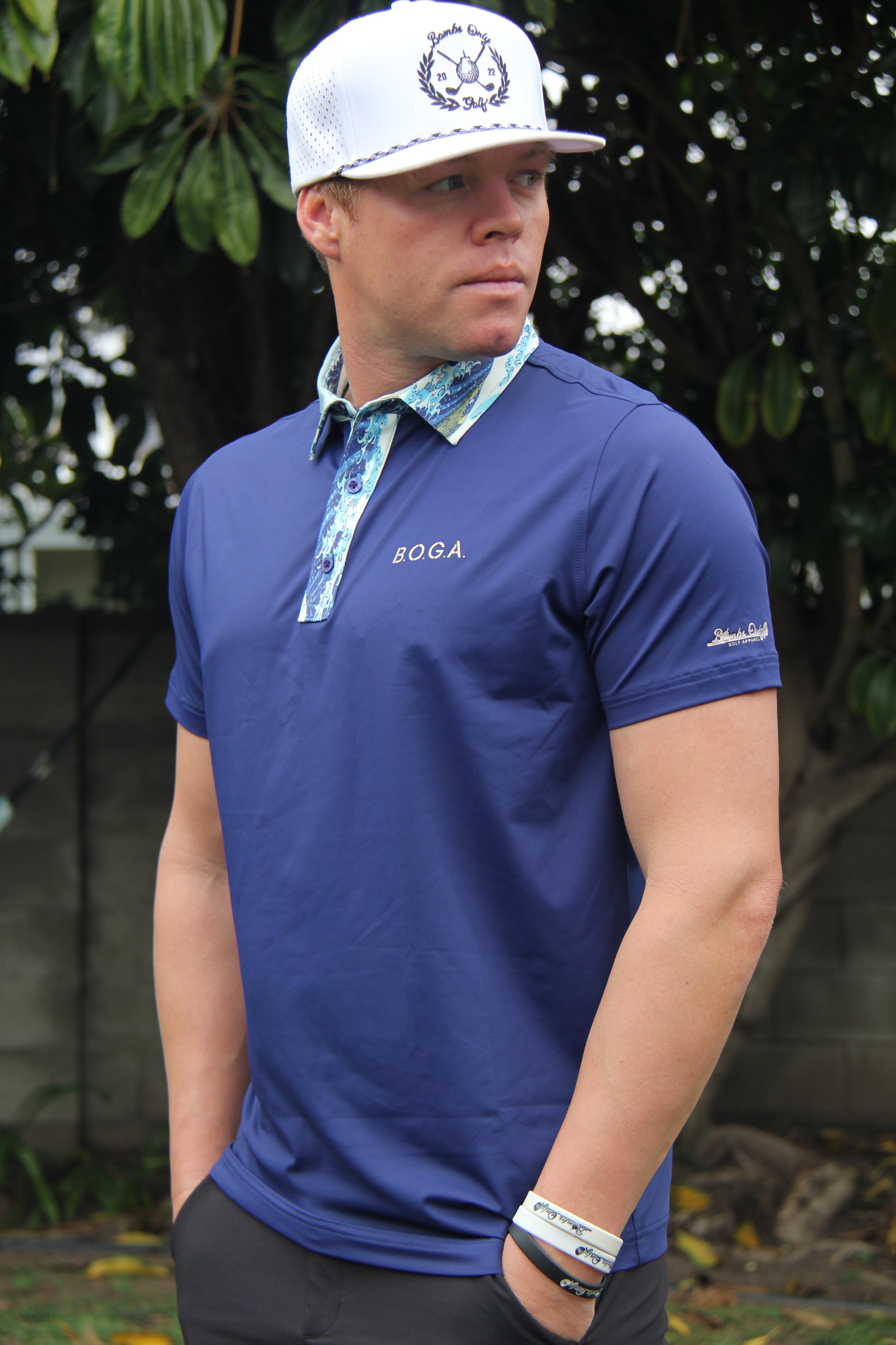 Bombs Only Golf Apparel "Hokusai" Golf Polo