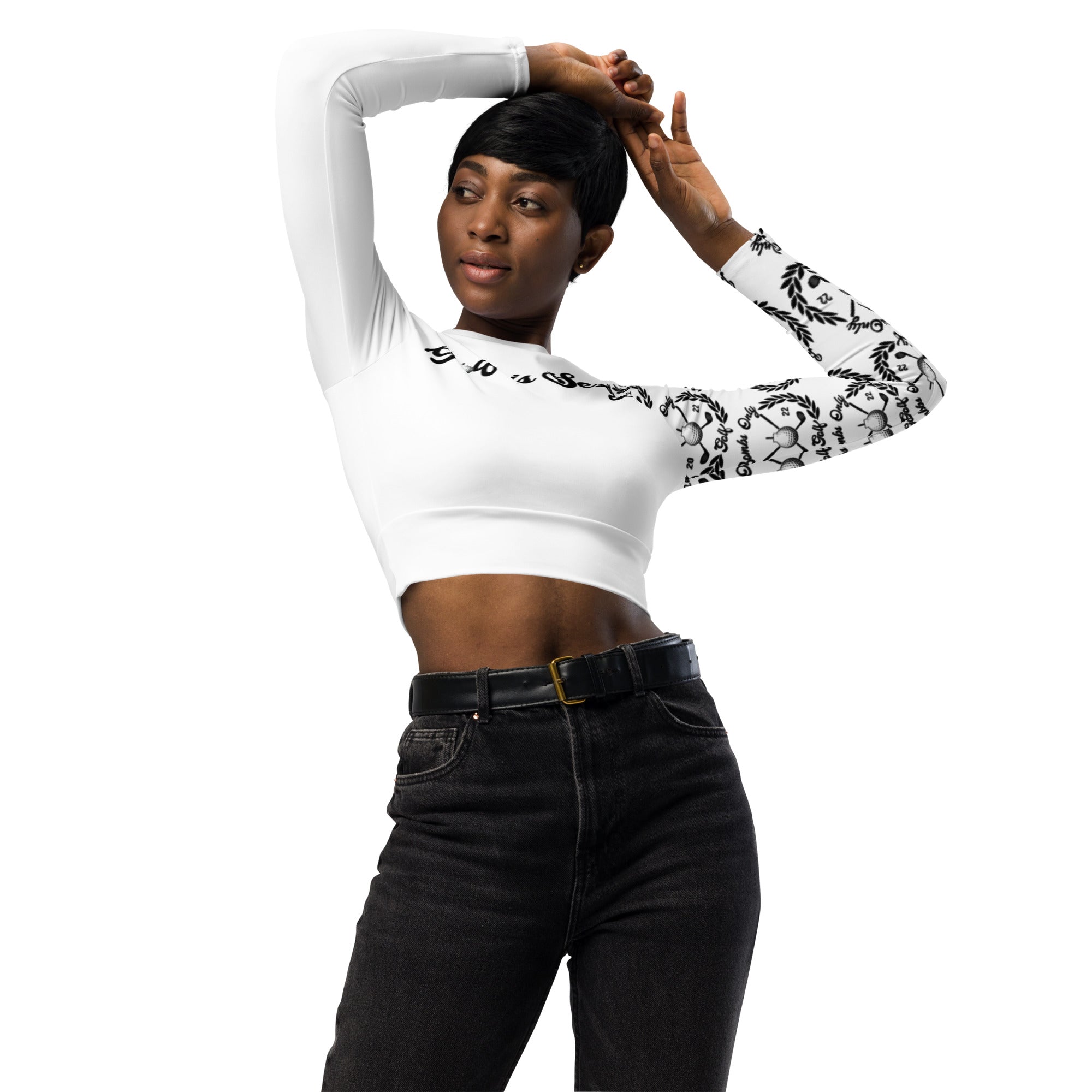 Bombs Only Golf Apparel Recycled long-sleeve crop top