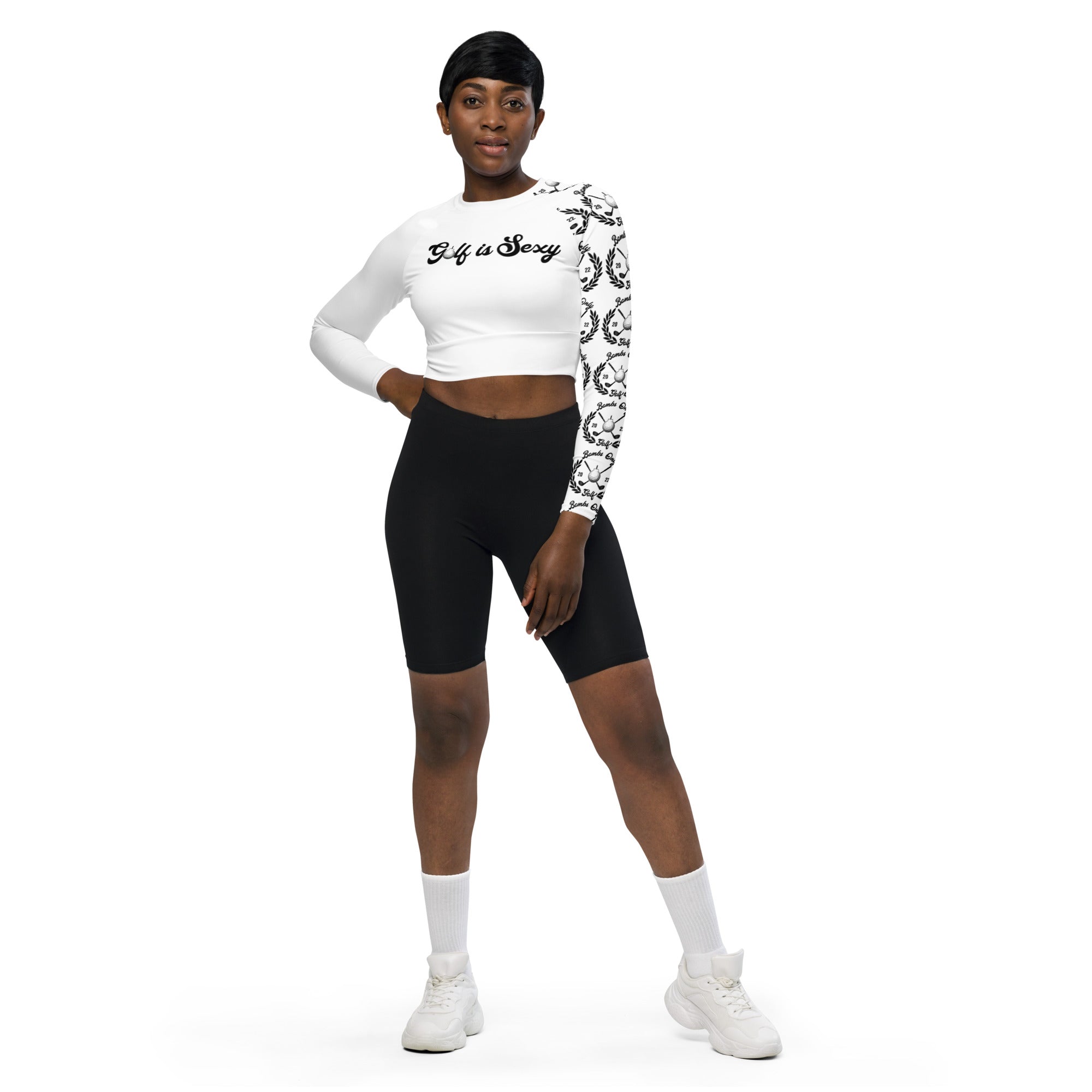 Bombs Only Golf Apparel Recycled long-sleeve crop top