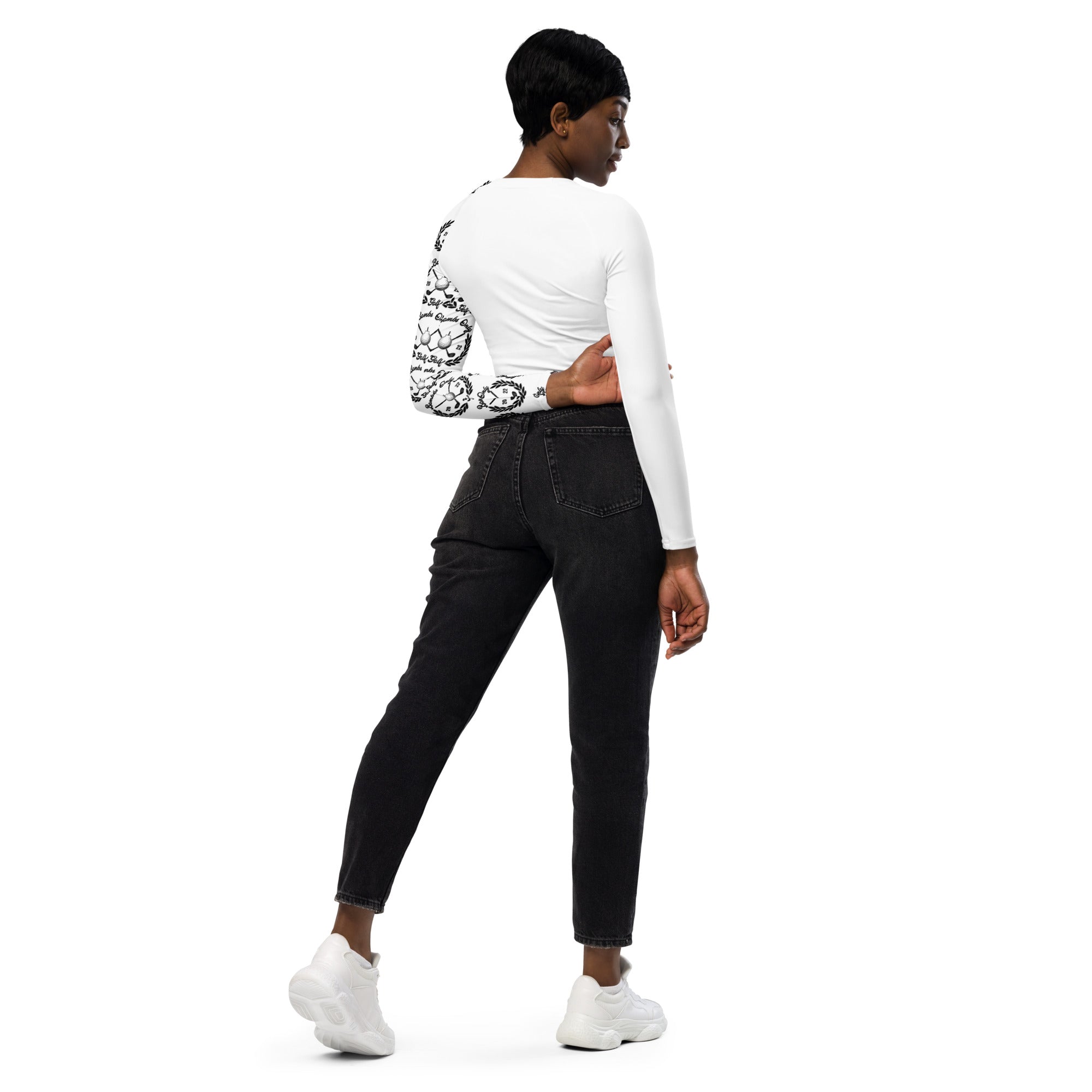 Bombs Only Golf Apparel Recycled long-sleeve crop top