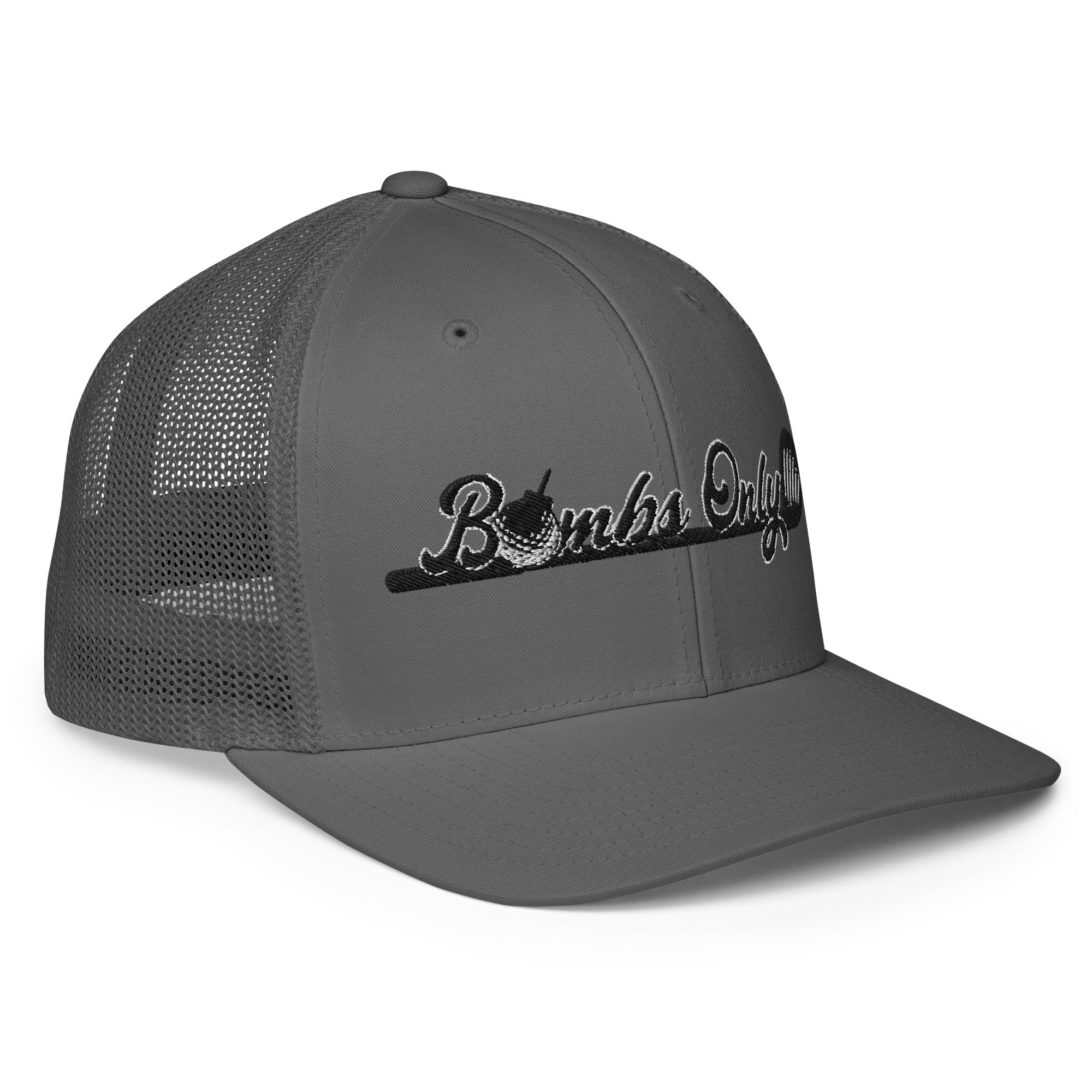 Bombs Only Golf Apparel - Closed-Back - Mid Profile Mesh Back Trucker Hat