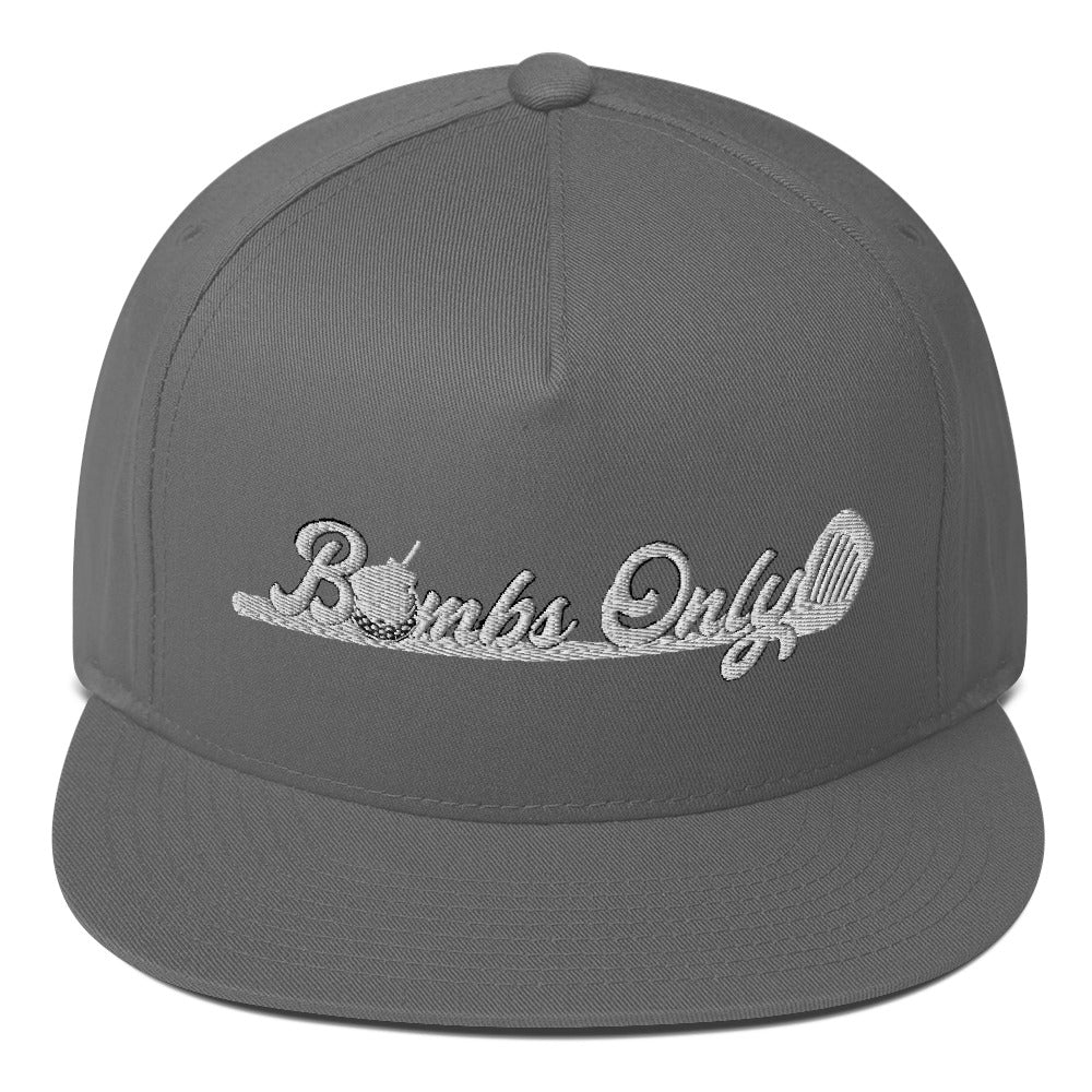 Bombs Only Golf Apparel - Classic Flat Bill Snapback Cap - Adjustable Hat